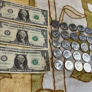 Large Estate Sale Kennedy Half Dollar Coin Collection + Fancy Serial Bills